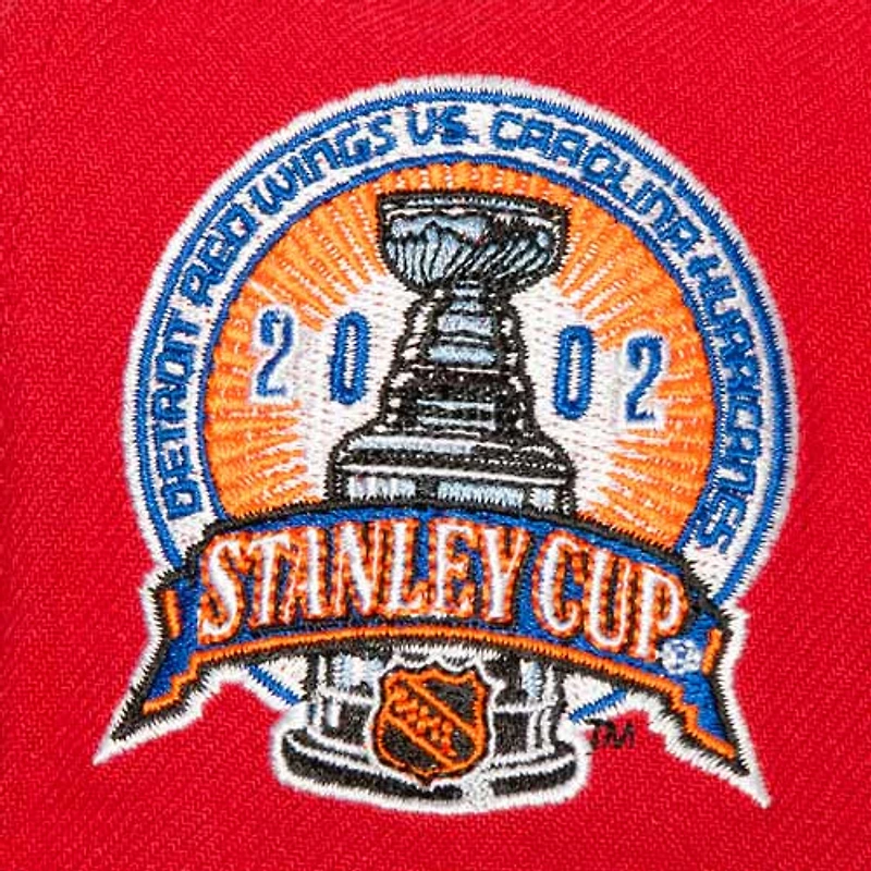 Detroit Red Wings 2002 Stanley Cup Patch Mitchell & Ness NHL Dynasty Fitted Hat