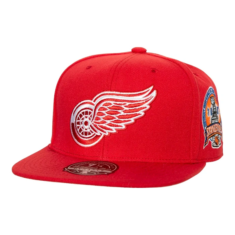 Detroit Red Wings 2002 Stanley Cup Patch Mitchell & Ness NHL Dynasty Fitted Hat