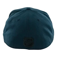 Seattle Kraken Navy Inaugural Season Patch Mitchell & Ness NHL Dynasty Fitted Hat