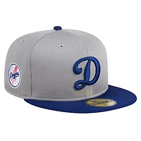 Los Angeles Dodgers Gray Blue 2024 Batting Practice New Era 59FIFTY Fitted Hat