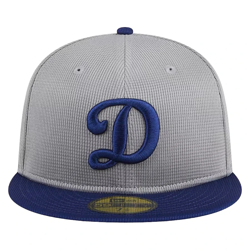 Los Angeles Dodgers Gray Blue 2024 Batting Practice New Era 59FIFTY Fitted Hat