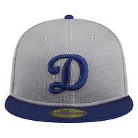Los Angeles Dodgers Gray Blue 2024 Batting Practice New Era 59FIFTY Fitted Hat