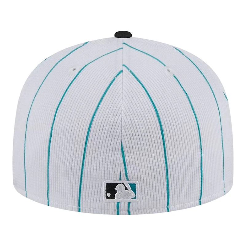 Miami Marlins White 2024 Batting Practice New Era 59FIFTY Fitted Hat