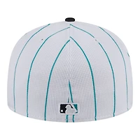 Miami Marlins White 2024 Batting Practice New Era 59FIFTY Fitted Hat