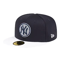 New York Yankees Navy White 2024 Batting Practice Era 59FIFTY Fitted Hat