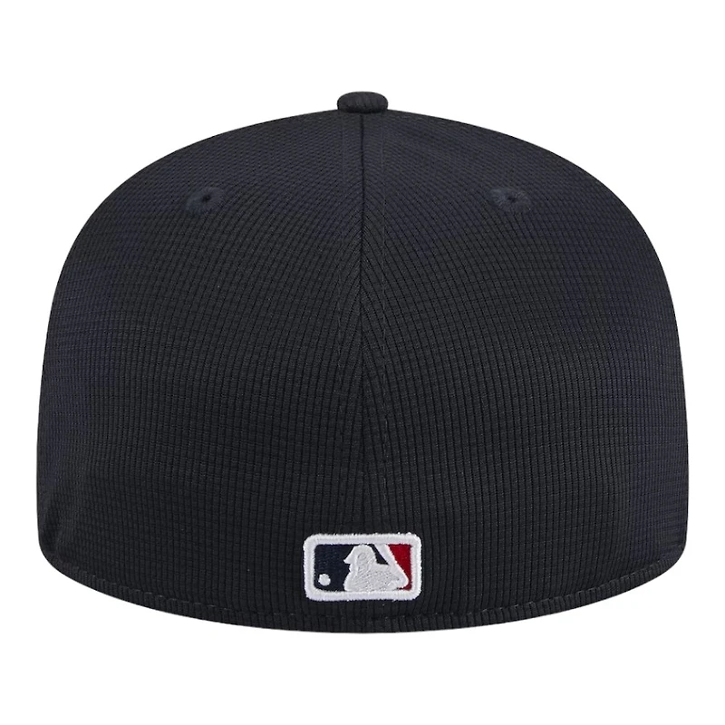 Atlanta Braves White Navy 2024 Batting Practice New Era 59FIFTY Fitted Hat