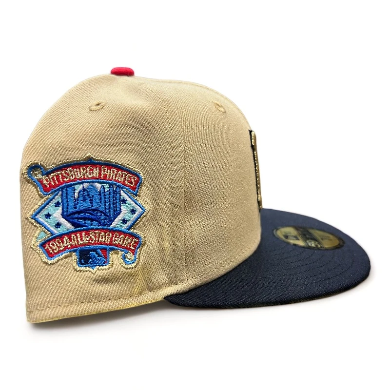 Pittsburgh Pirates Vegas Gold Two Tone King X Slim Pack 1994 ASG Patch Gray UV New Era 59FIFTY Fitted Hat