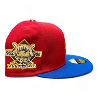 New York Mets Red Two Tone King X Slim Pack 25th Anni Patch Gray UV Era 59FIFTY Fitted Hat