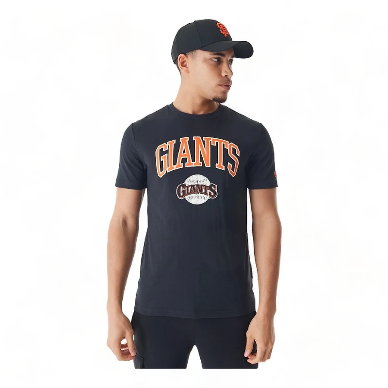 San Francisco Giants Black Basic Old School Logo New Era T-Shirt
