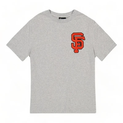 San Francisco Giants Gray Stitched Letterman Basic Logo New Era T-Shirt