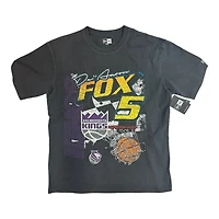 Sacramento Kings Gray DeAndre Fox Logo New Era T-Shirt