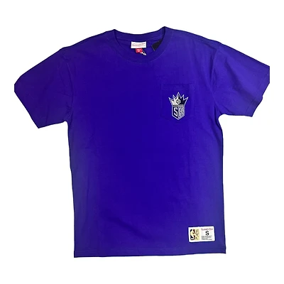 Sacramento Kings Purple Quarter Inch Logo Mitchell & Ness T-Shirt