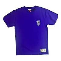 Sacramento Kings Purple Quarter Inch Logo Mitchell & Ness T-Shirt