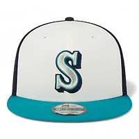 Seattle Mariners Cream Teal 2024 Batting Practice New Era 9FIFTY Snapback Hat