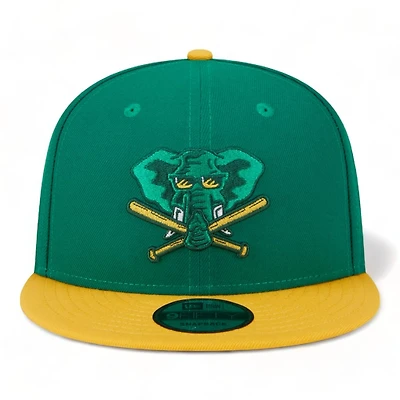 Oakland Athletics Green Yellow 2024 Batting Practice New Era 9FIFTY Snapback Hat