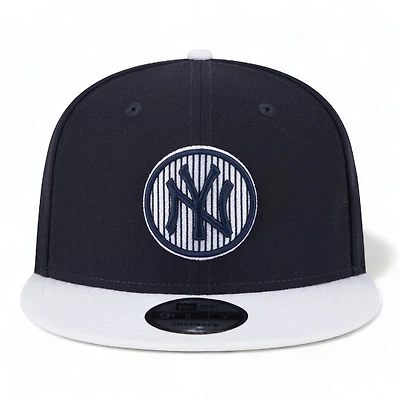 New York Yankees Navy White 2024 Batting Practice New Era 9FIFTY Snapback Hat