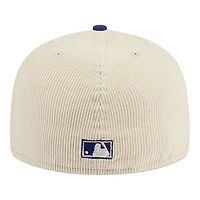 Los Angeles Dodgers Off White Cord Classic New Era 59FIFTY Fitted Hat