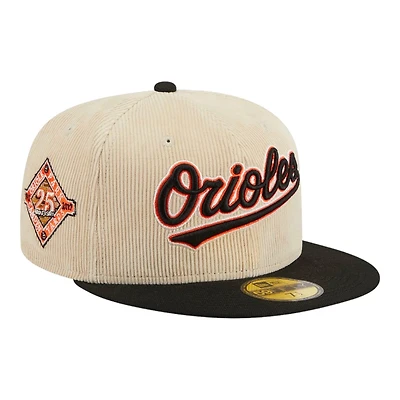 Baltimore Orioles Off White Cord Classic New Era 59FIFTY Fitted Hat