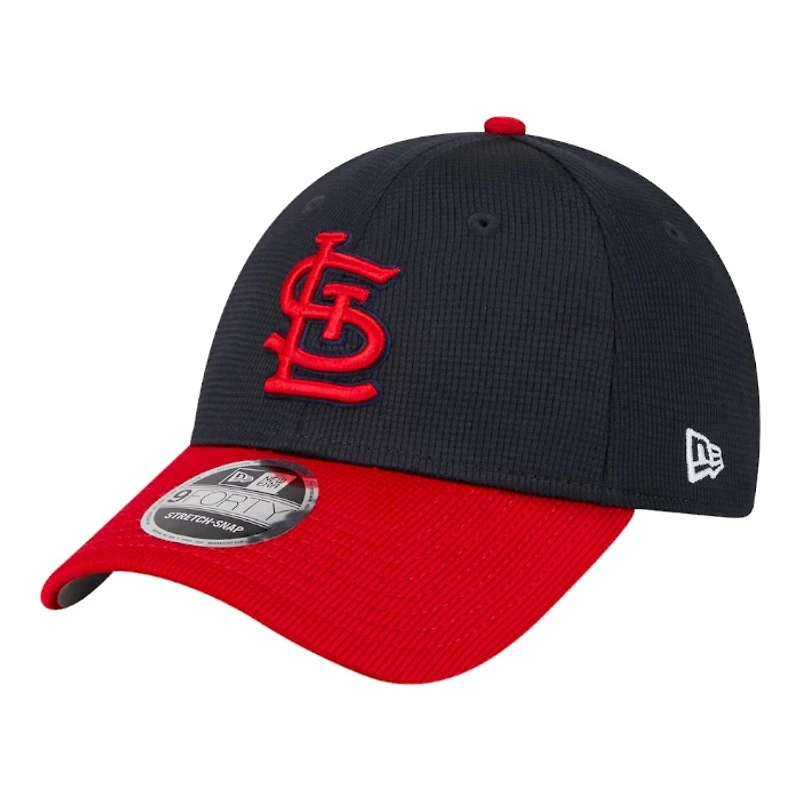 St. Louis Cardinals Navy Red 2024 Batting Practice New Era 9FORTY Adjustable Hat