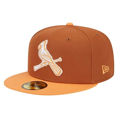 St. Louis Cardinals Bird Logo Brown Color Pack Gray UV New Era 59FIFTY Fitted Hat