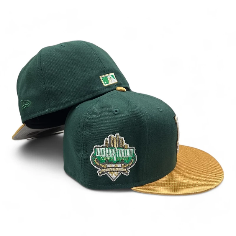 Los Angeles Dodgers Dark Green and Metallic Gold "Stinger" 40oz Pack New Era 59FIFTY Fitted Hat