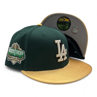Los Angeles Dodgers Dark Green and Metallic Gold "Stinger" 40oz Pack New Era 59FIFTY Fitted Hat