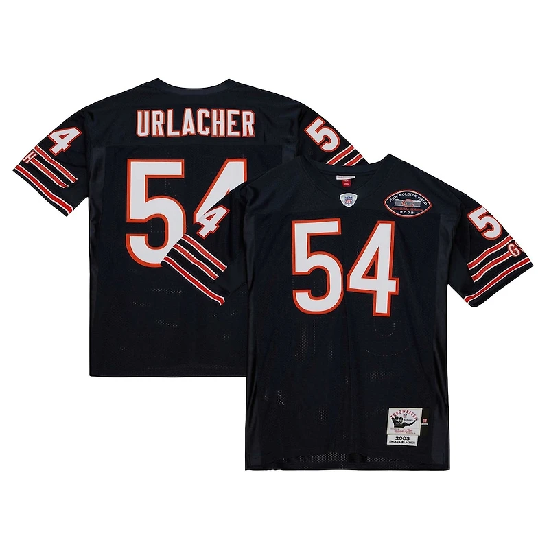 Chicago Bears Brian Urlacher Mitchell & Ness 2003 Navy Authentic Throwback Retired Player Jersey
