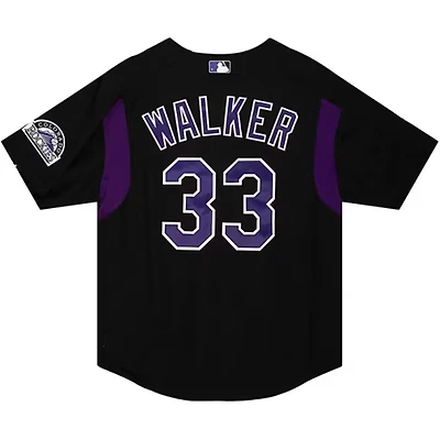Colorado Rockies Larry Walker Mitchell & Ness Black Cooperstown Collection Jersey
