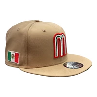 Mexico Tan Flag Patch Green UV New Era 9FIFTY Snapback Hat