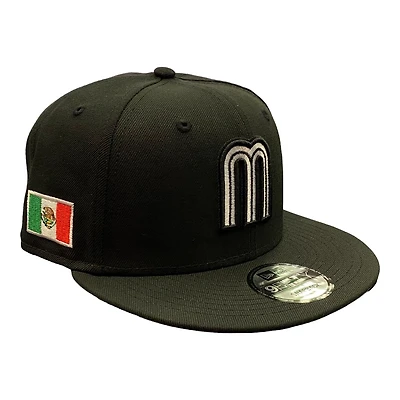 Mexico Flag Patch Gray UV New Era 9FIFTY Snapback Hat
