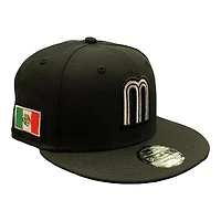 Mexico Flag Patch Gray UV New Era 9FIFTY Snapback Hat
