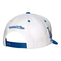 Los Angeles Dodgers White Royal Mitchell & Ness Pro Crown Snapback Hat