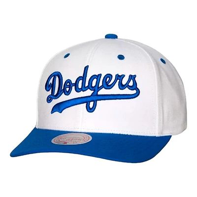 Los Angeles Dodgers White Royal Mitchell & Ness Pro Crown Snapback Hat