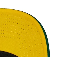 Oakland Athletics White Green Mitchell & Ness Pro Crown Snapback Hat