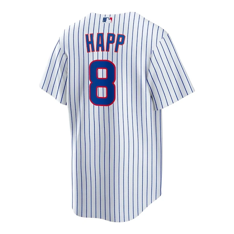 Youth Chicago Cubs Ian Happ White Pinstripe Nike Home Player Jersey