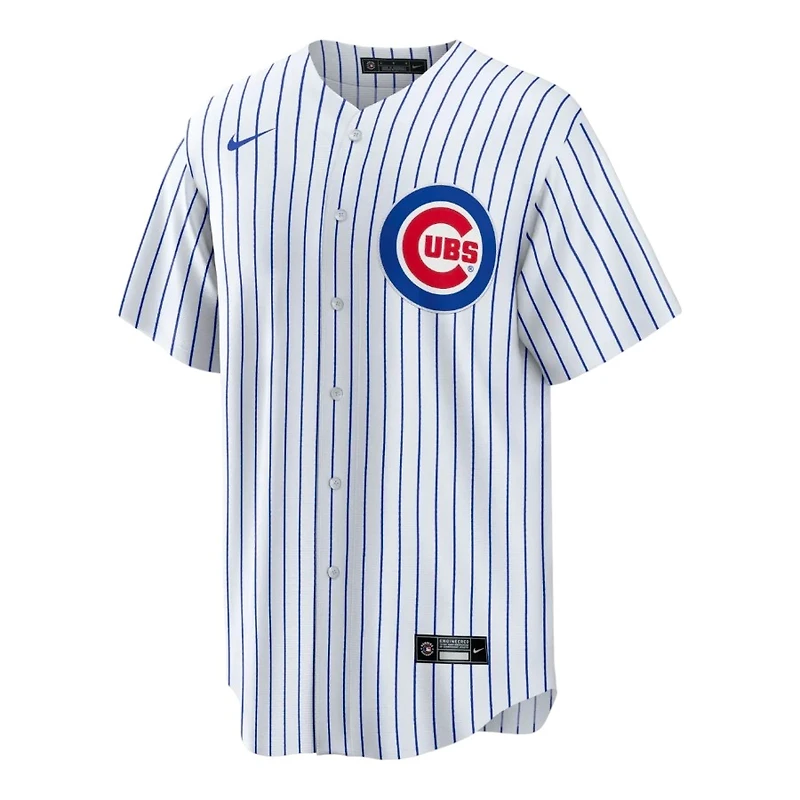 Youth Chicago Cubs Ian Happ White Pinstripe Nike Home Player Jersey