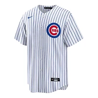 Youth Chicago Cubs Dansby Swanson White Pinstripe Nike Home Player Jersey