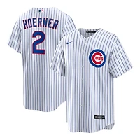 Youth Chicago Cubs Nico Hoerner White Pinstripe Nike Home Player Jersey
