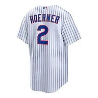 Youth Chicago Cubs Nico Hoerner White Pinstripe Nike Home Player Jersey