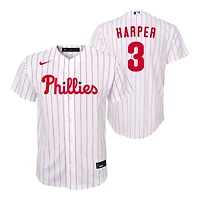 Youth Philadelphia Phillies Bryce Harper White Home Pinstripe Nike Player Jersey