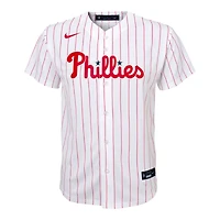 Youth Philadelphia Phillies Bryce Harper White Home Pinstripe Nike Player Jersey
