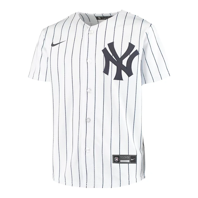 Youth New York Yankees Aaron Judge White Home Pinstripe Nike Player Jersey