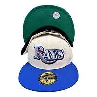 Tampa Bay Rays Chrome Royal Two Tone Slim Pack Tropicana Field Patch Green UV New Era 59FIFTY Fitted Hat