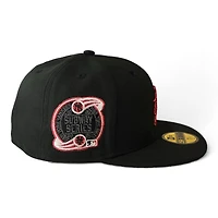 New York Mets Black Red Metallic Subway Series Patch Gray UV Era 59FIFTY Fitted Hat