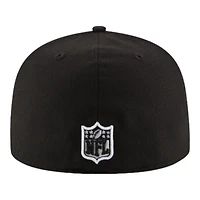 Tennessee Titans Black and White Basic New Era 59FIFTY Fitted Hat