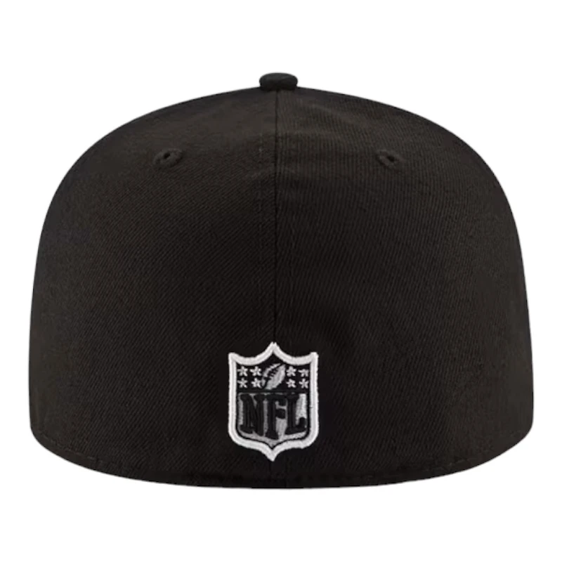Seattle Seahawks Black and White Basic New Era 59FIFTY Fitted Hat