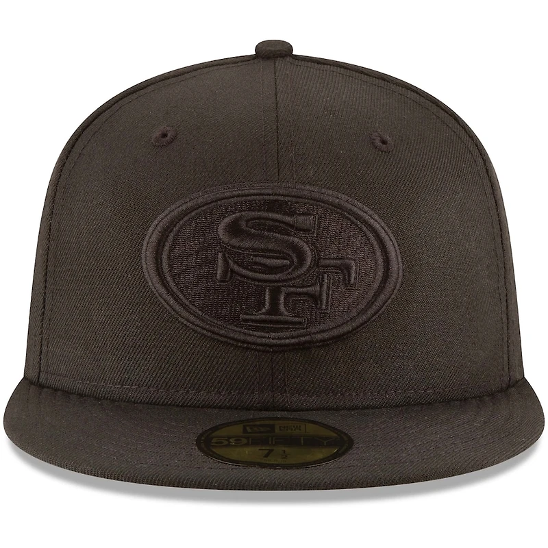 San Francisco 49ers Black on Basic New Era 59FIFTY Fitted Hat
