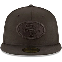 San Francisco 49ers Black on Basic New Era 59FIFTY Fitted Hat