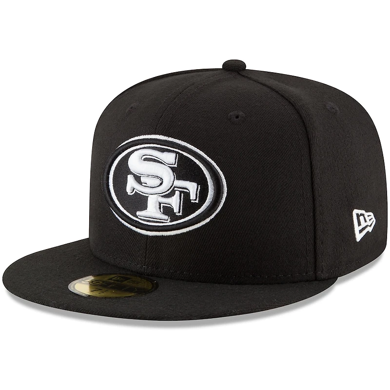 San Francisco 49ers Black and Basic New Era 59FIFTY Fitted Hat