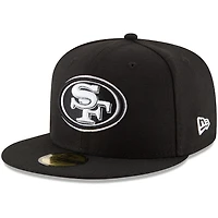 San Francisco 49ers Black and Basic New Era 59FIFTY Fitted Hat